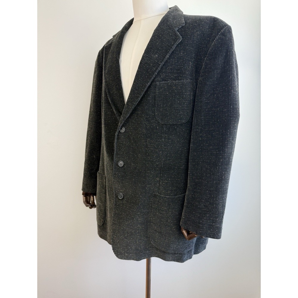 Peter Barton For Bigsby & Kruthers 3 Button Front Sport Coat Blazer Corduroy 46T